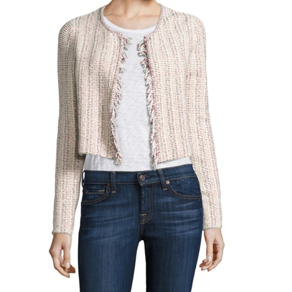 New THEORY Galinne Speckle Bouclé Jacket Large